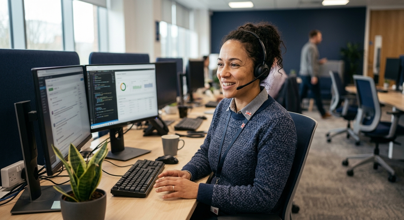 A Trustsmart support engineer on a call